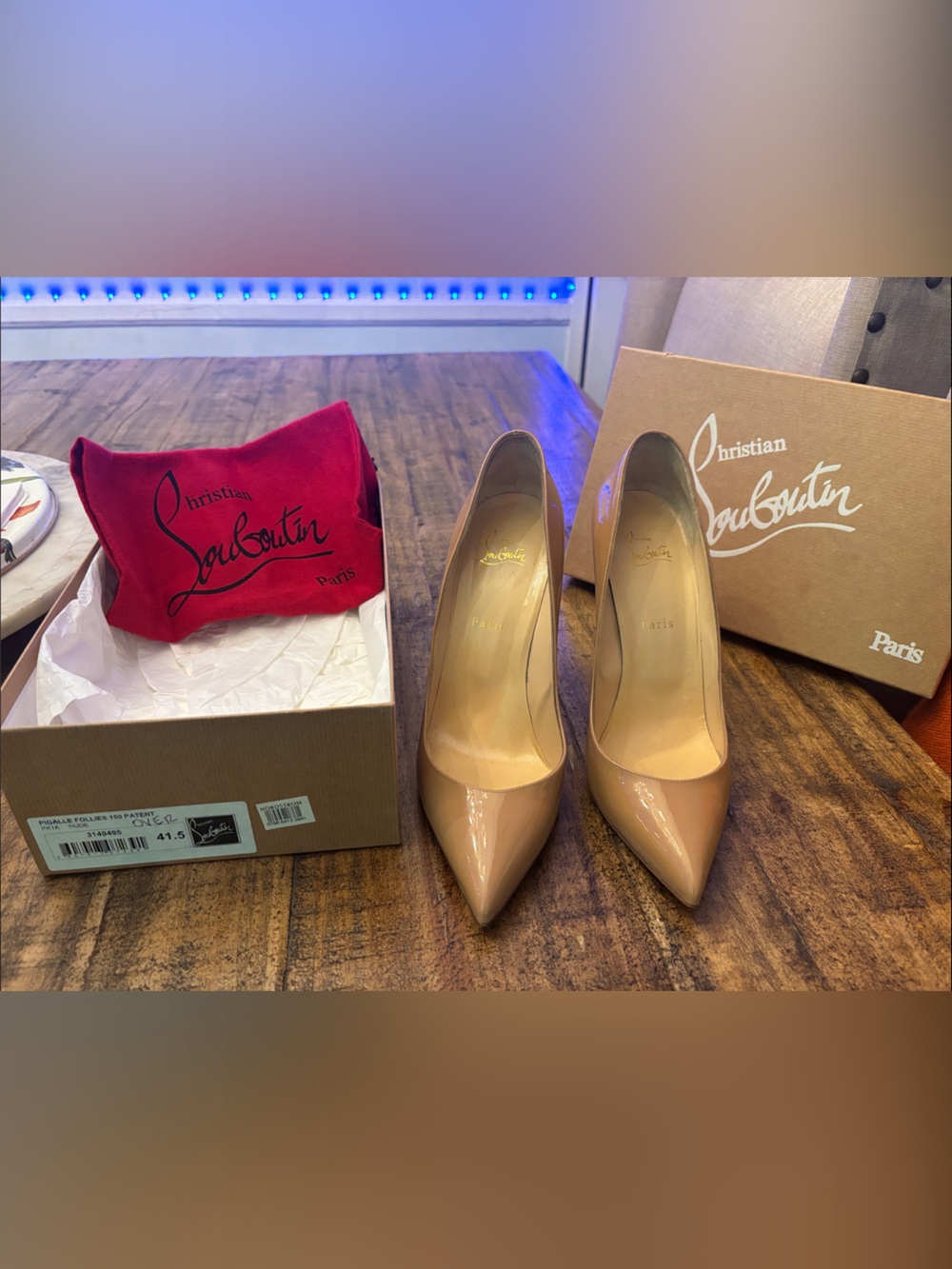 Christian Louboutin Nude Pigalle Follies Stiletto Pumps
